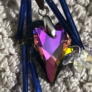 Purse fob glass beads and tubes